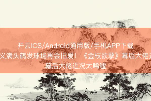 开云IOS/Android通用版/手机APP下载 68岁戚其义满头鹤发球场再会旧爱！《金枝欲孽》幕后大佬近况太唏嘘