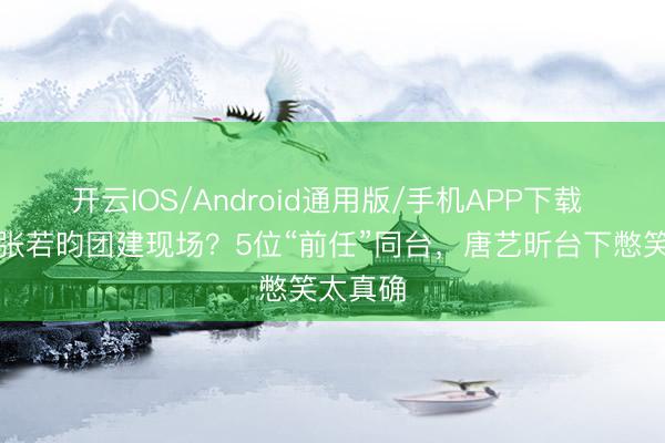开云IOS/Android通用版/手机APP下载 浪姐变张若昀团建现场？5位“前任”同台，唐艺昕台下憋笑太真确