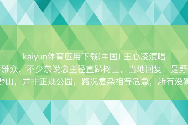 kaiyun体育应用下载(中国) 王心凌演唱会，场馆外野山上爬满不雅众，不少东说念主径直趴树上，当地回复：是野山，并非正规公园，路况复杂相等危急，所有没猜想会有东说念主爬上去