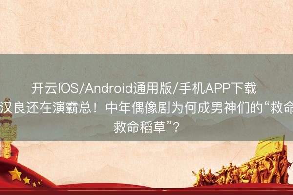 开云IOS/Android通用版/手机APP下载 51岁钟汉良还在演霸总！中年偶像剧为何成男神们的“救命稻草”？