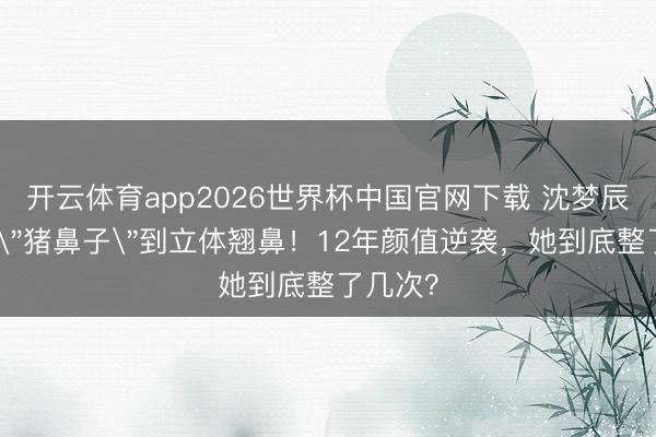 开云体育app2026世界杯中国官网下载 沈梦辰鼻子从＂猪鼻