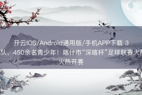 开云IOS/Android通用版/手机APP下载 32支球队、450余名青少年！喀什市“深喀杯”足球联赛火热开赛